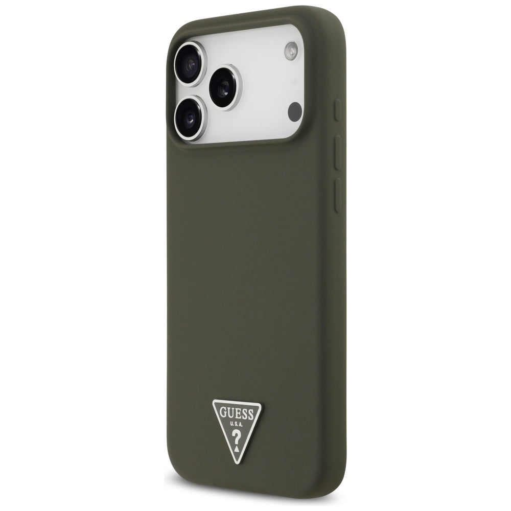 MagSafe tok Apple iPhone 17 Pro Max-hez, Guess, Triangle Logo, Kaki