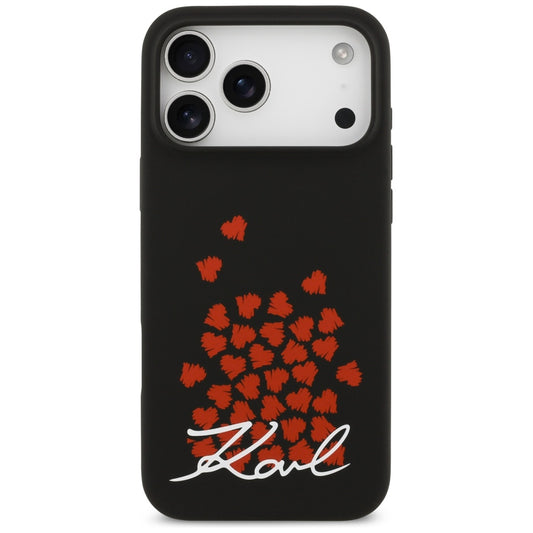 MagSafe tok Apple iPhone 17 Pro Max-hez, Karl Lagerfeld, Heart Sign Logo, Fekete