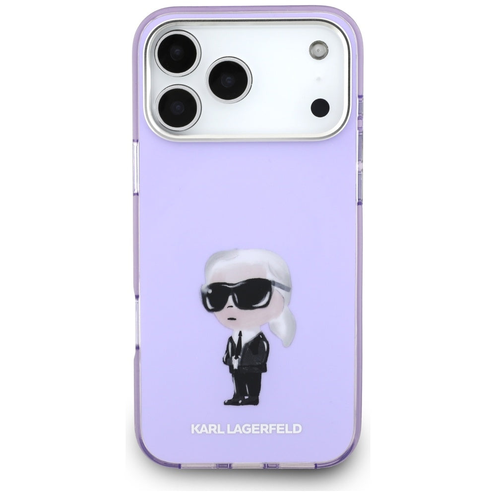 MagSafe tok Apple iPhone 17 Pro Max-hez, Karl Lagerfeld, IML Aquarelle Logo Karl, Lila