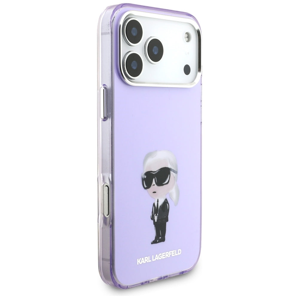 MagSafe tok Apple iPhone 17 Pro Max-hez, Karl Lagerfeld, IML Aquarelle Logo Karl, Lila