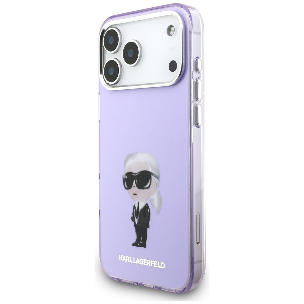 MagSafe tok Apple iPhone 17 Pro Max-hez, Karl Lagerfeld, IML Aquarelle Logo Karl, Lila