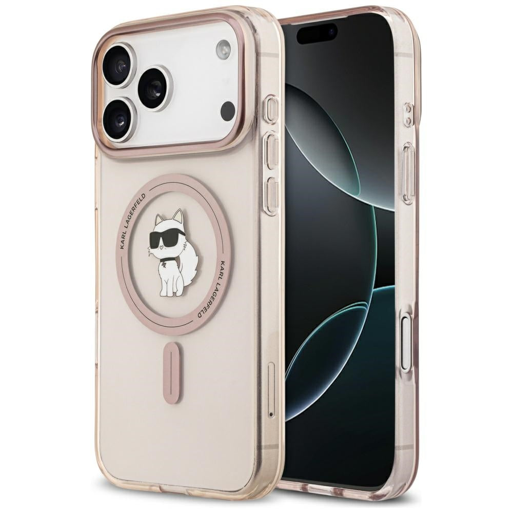 MagSafe tok Apple iPhone 17 Pro Max-hez, Karl Lagerfeld, IML Choupette, Rózsaszín