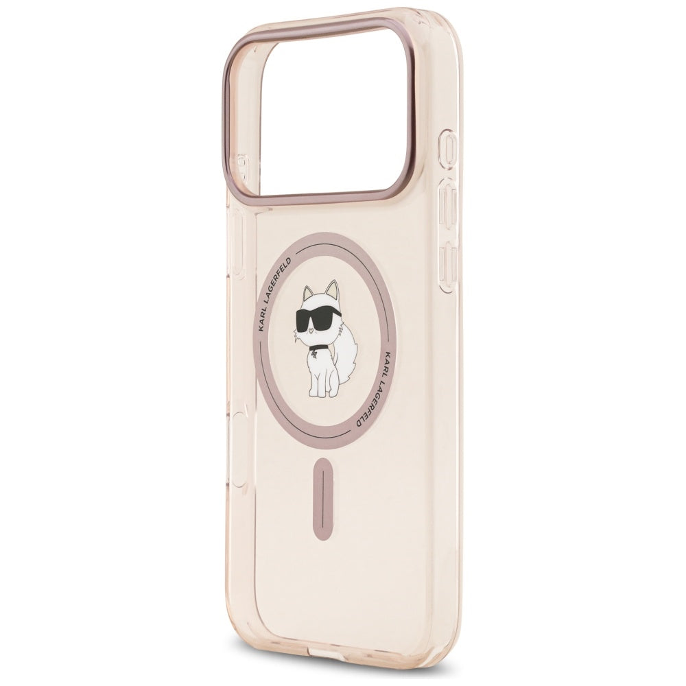 MagSafe tok Apple iPhone 17 Pro Max-hez, Karl Lagerfeld, IML Choupette, Rózsaszín