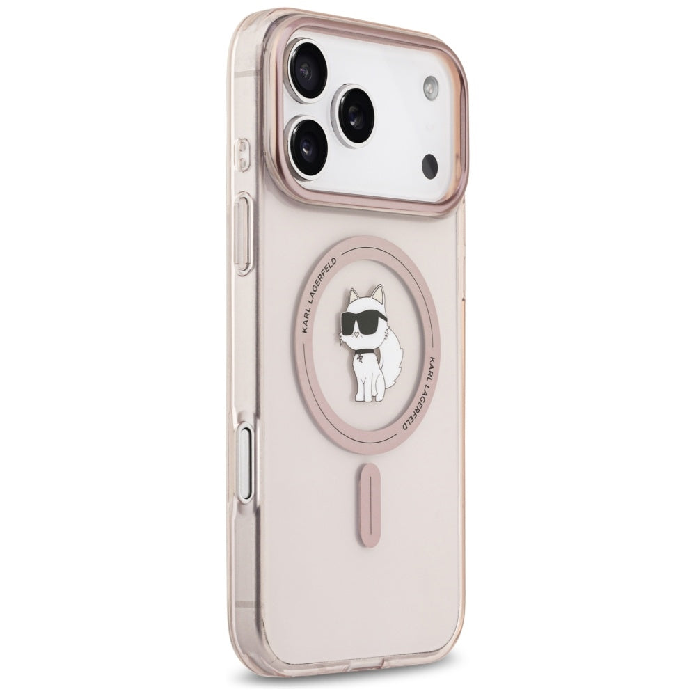 MagSafe tok Apple iPhone 17 Pro Max-hez, Karl Lagerfeld, IML Choupette, Rózsaszín