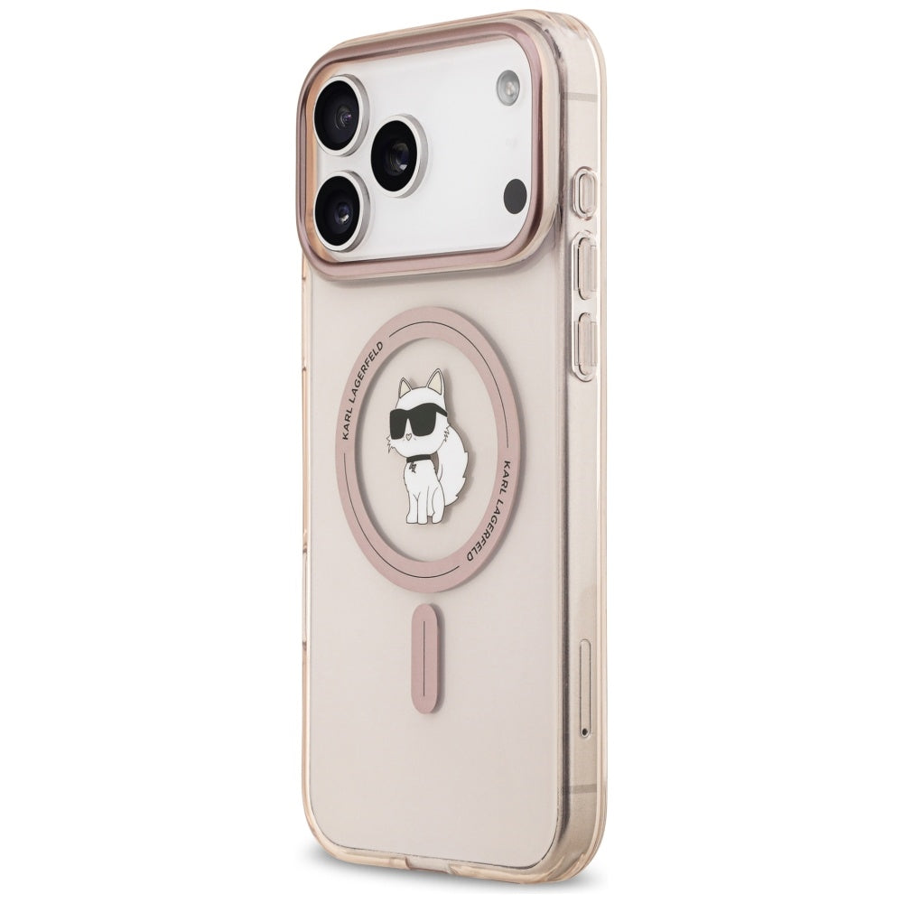 MagSafe tok Apple iPhone 17 Pro Max-hez, Karl Lagerfeld, IML Choupette, Rózsaszín