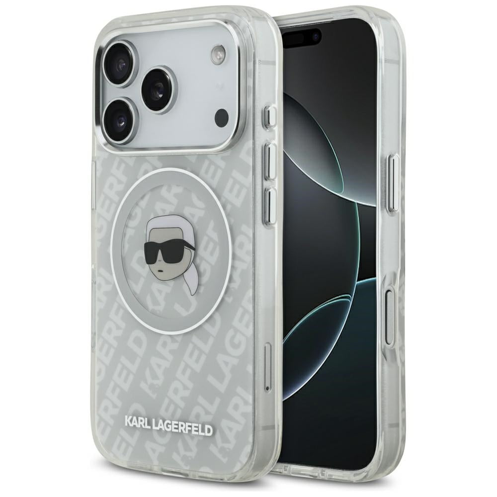 MagSafe tok Apple iPhone 17 Pro Max-hoz, Karl Lagerfeld, IML Karl`s Head, Szürke
