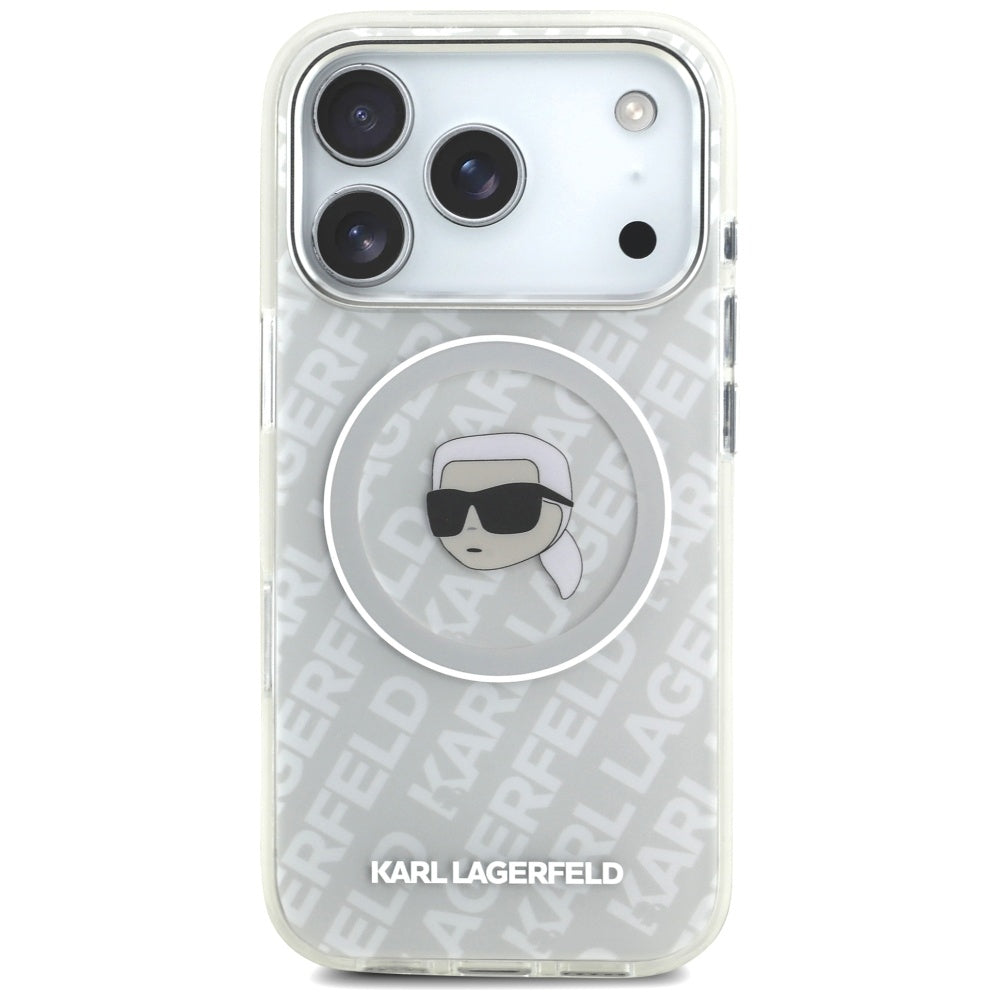 MagSafe tok Apple iPhone 17 Pro Max-hoz, Karl Lagerfeld, IML Karl`s Head, Szürke