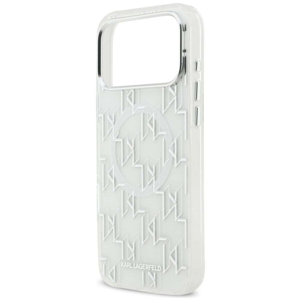 MagSafe tok Apple iPhone 17 Pro Max-hoz, Karl Lagerfeld, IML KL Monogram, Fehér