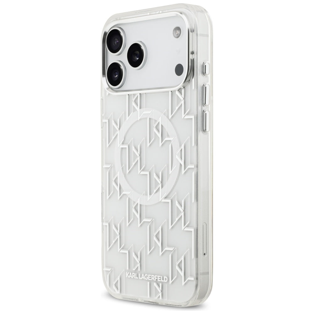 MagSafe tok Apple iPhone 17 Pro Max-hoz, Karl Lagerfeld, IML KL Monogram, Fehér