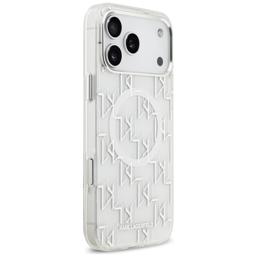 MagSafe tok Apple iPhone 17 Pro Max-hoz, Karl Lagerfeld, IML KL Monogram, Fehér