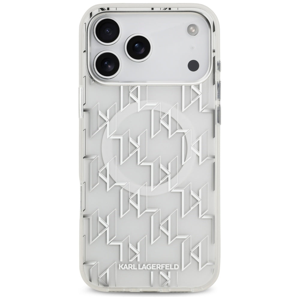 MagSafe tok Apple iPhone 17 Pro Max-hoz, Karl Lagerfeld, IML KL Monogram, Fehér
