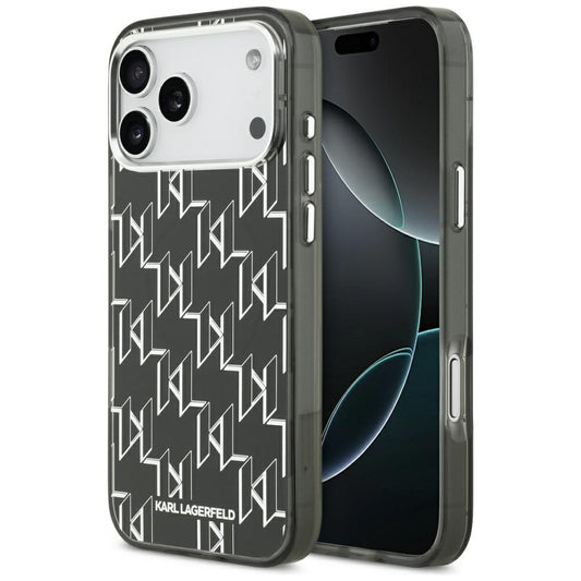 MagSafe tok Apple iPhone 17 Pro Max-hez, Karl Lagerfeld, IML KL Monogram, Fekete
