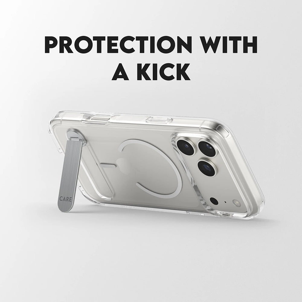 MagSafe tok Apple iPhone 17 Pro Max-hoz, PanzerGlass, Állványos funkció, Átlátszó Fehér