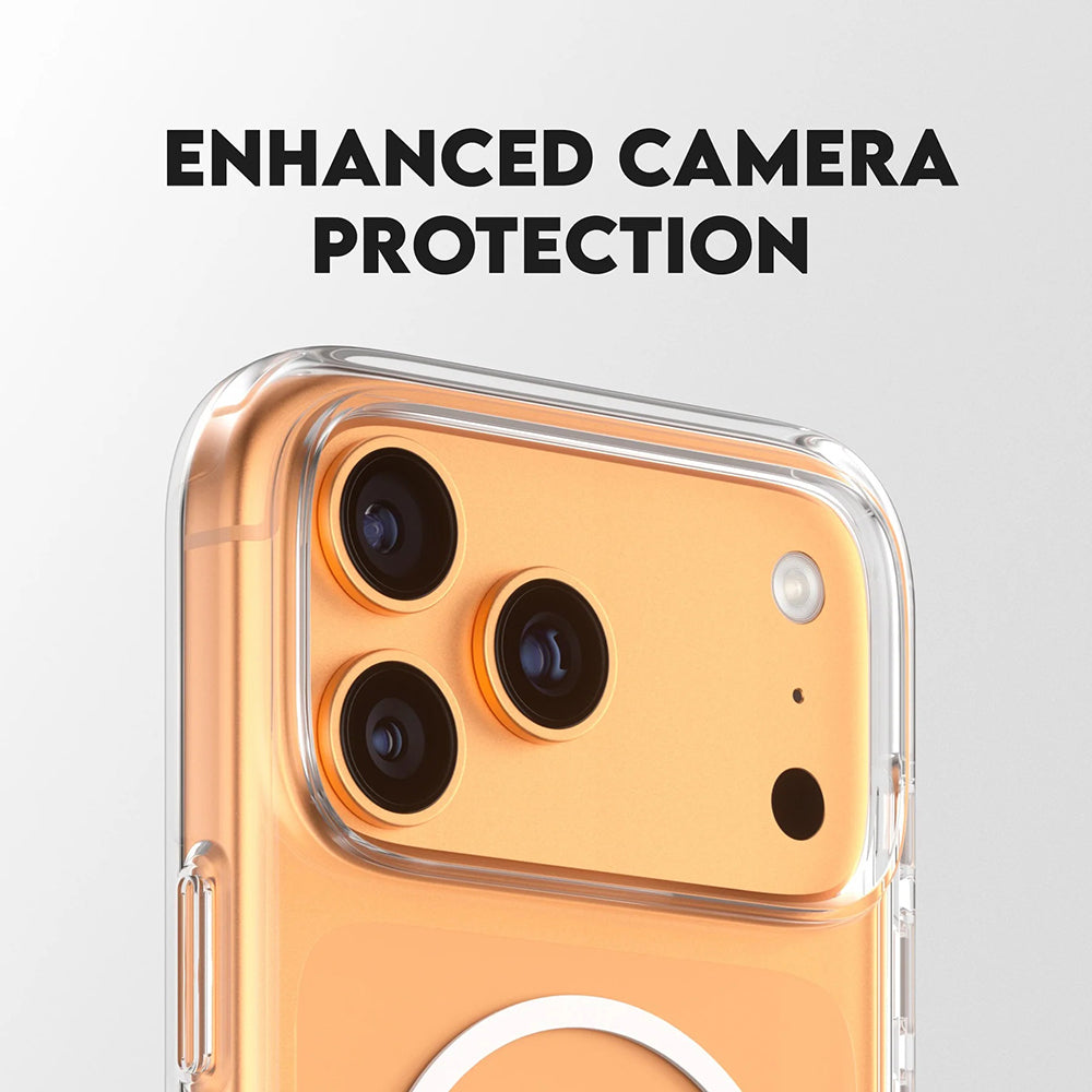 MagSafe tok Apple iPhone 17 Pro Max-hoz, PanzerGlass, Állványos funkció, Átlátszó Fehér