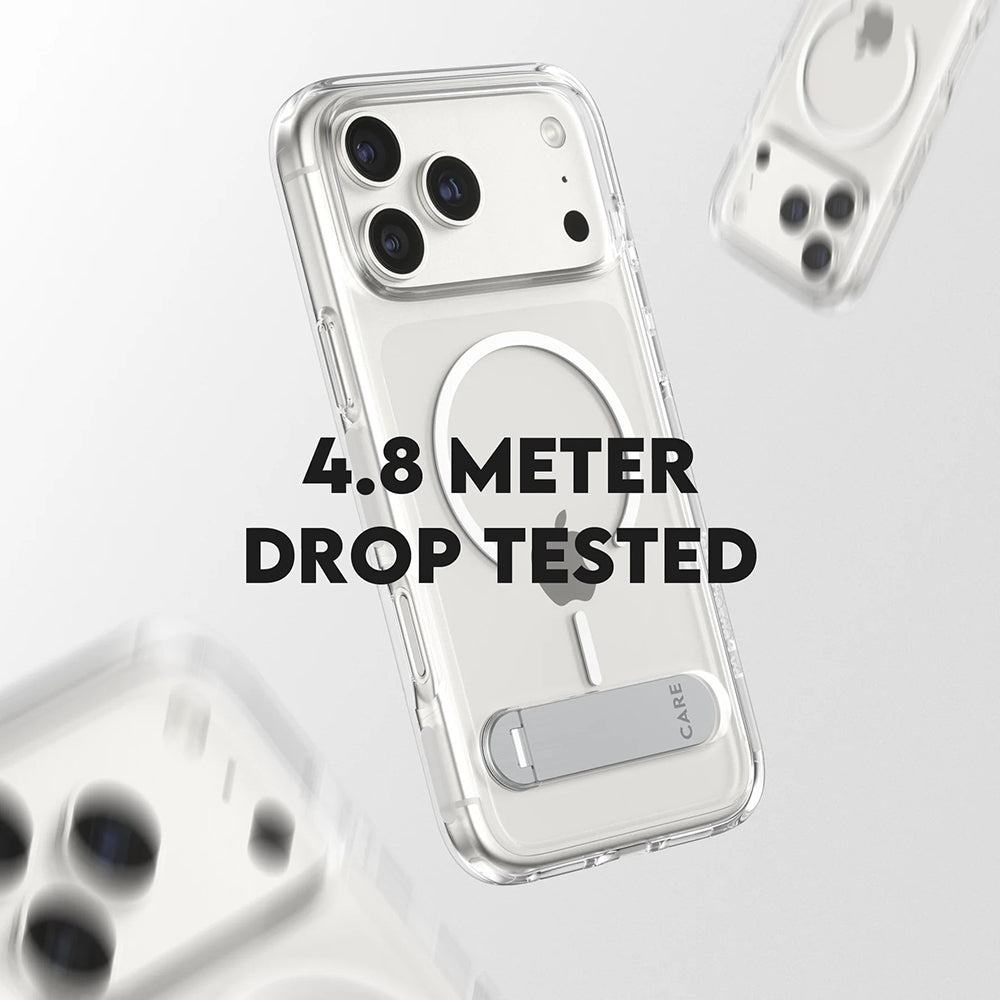 MagSafe tok Apple iPhone 17 Pro Max-hoz, PanzerGlass, Állványos funkció, Átlátszó Fehér