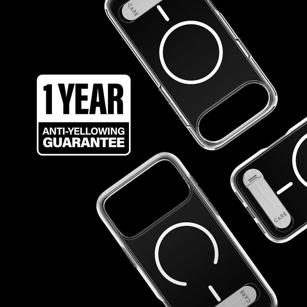 MagSafe tok Apple iPhone 17 Pro Max-hoz, PanzerGlass, Állványos funkció, Átlátszó Fehér