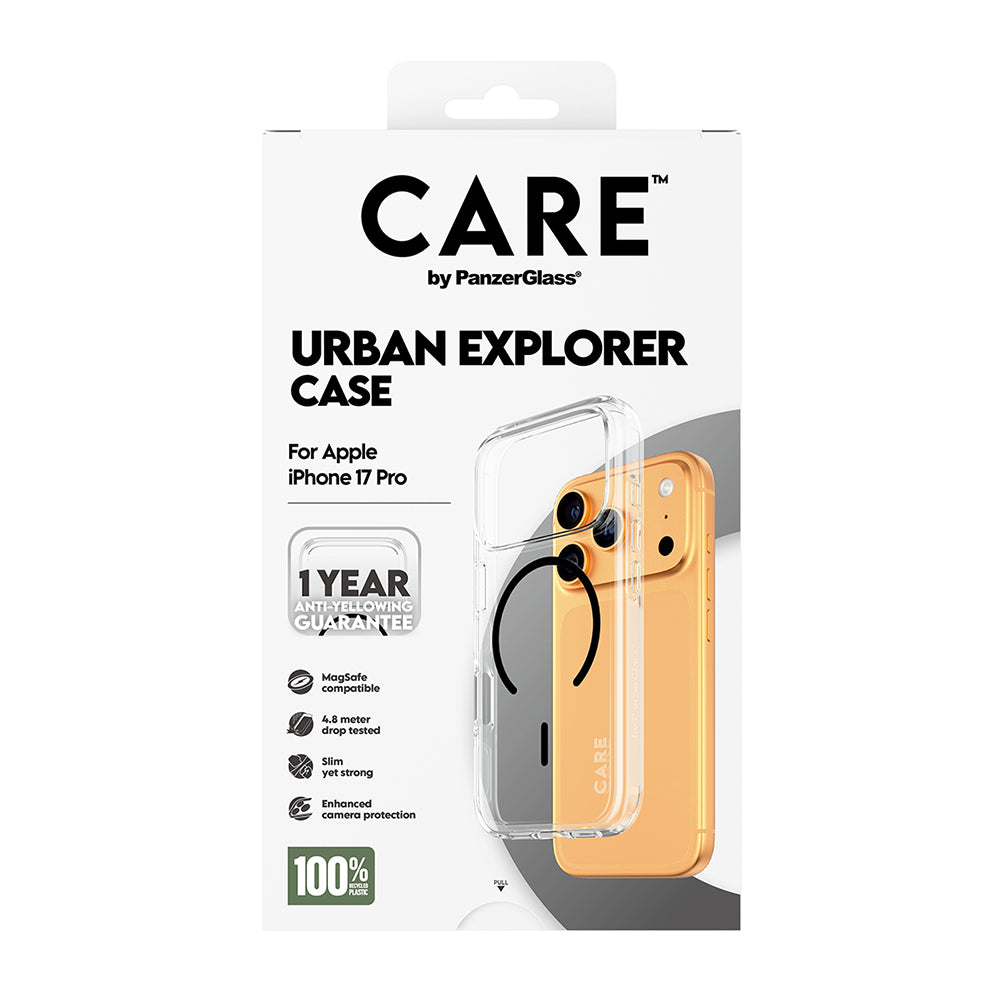 MagSafe tok Apple iPhone 17 Pro Max-hoz, PanzerGlass, Care Urban Explorer, Átlátszó Fekete