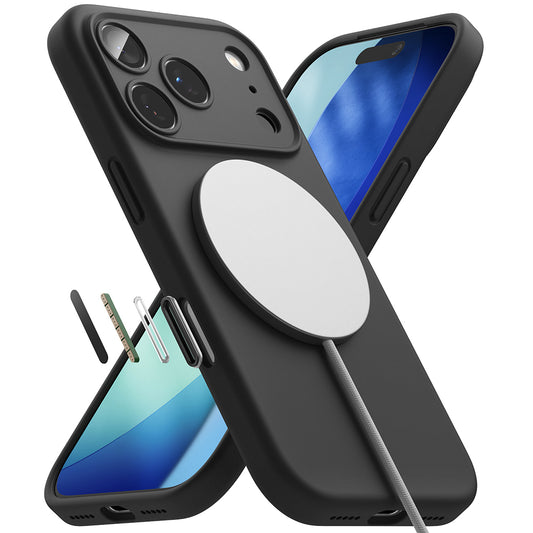 MagSafe tok Apple iPhone 17 Pro Max-hoz, Ringke, Szilikon, Fekete