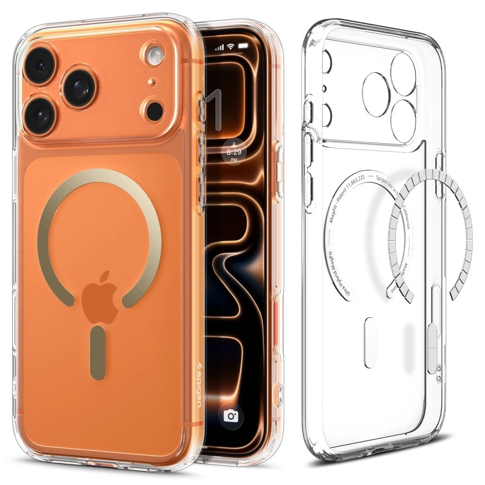 MagSafe Case for Apple iPhone 17 Pro Max, Spigen, Ultra Hybrid, Transparent Gold