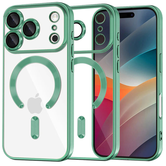 MagSafe tok Apple iPhone 17 Pro Max-hoz, Techsuit, Luxury Crystal, Világoszöld