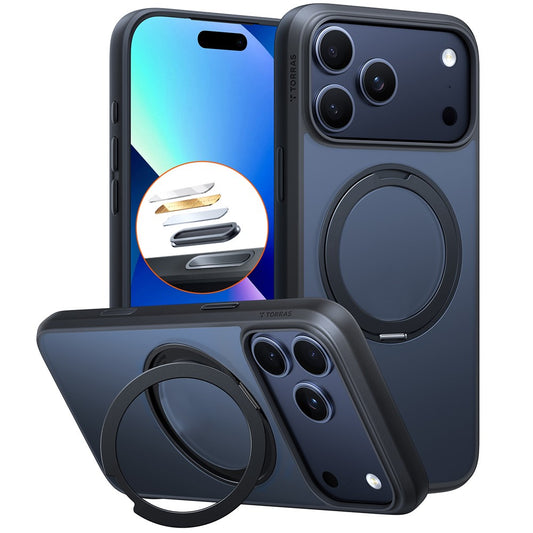 MagSafe tok Apple iPhone 17 Pro Max-hoz, Torras, Ostand Pro, Fekete