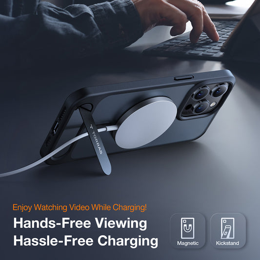 MagSafe tok Apple iPhone 17 Pro Max-hoz, Torras, Pstand, Fekete