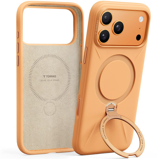 MagSafe tok Apple iPhone 17 Pro Max-hoz, Torras, QPRO Szilikon, Narancssárga