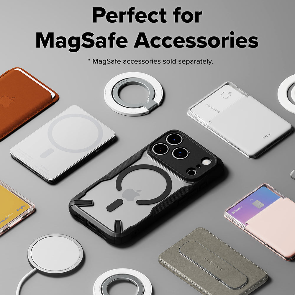 MagSafe tok Apple iPhone 17 Pro-hoz, Ringke, Fusion X, Fekete