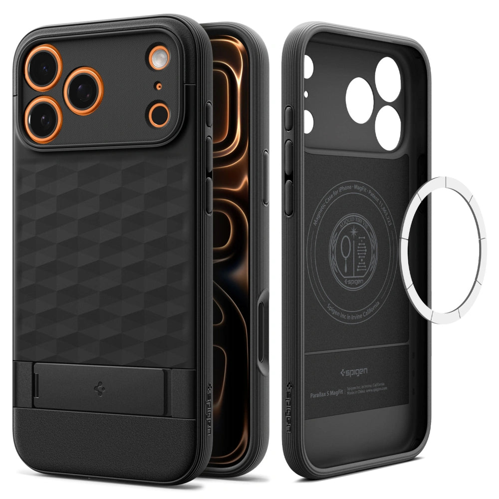 MagSafe tok Apple iPhone 17 Pro-hoz, Spigen, Caseology Parallax S, Matt Fekete