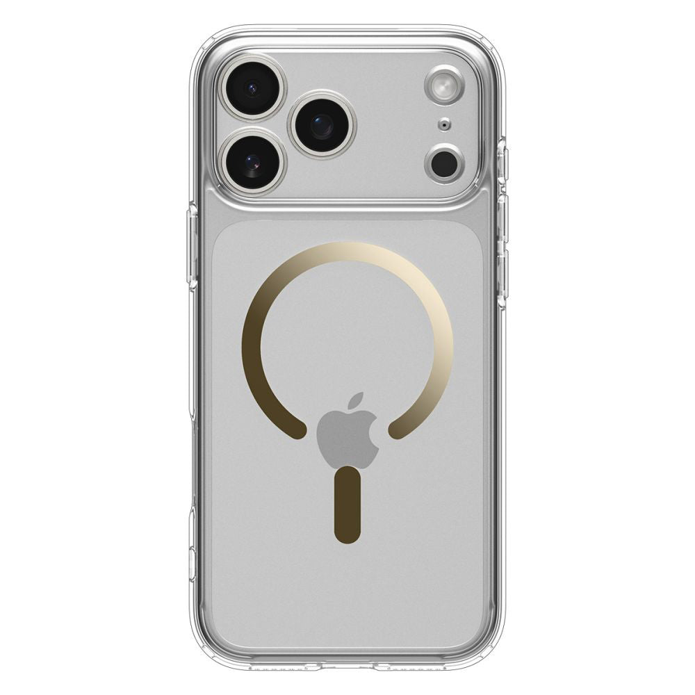 MagSafe tok Apple iPhone 17 Pro-hoz, Spigen, Ultra Hybrid, Átlátszó Arany