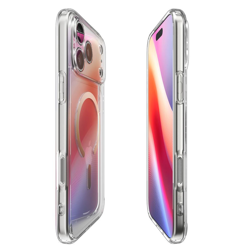 MagSafe tok Apple iPhone 17 Pro-hoz, Spigen, Ultra Hybrid, Átlátszó Arany