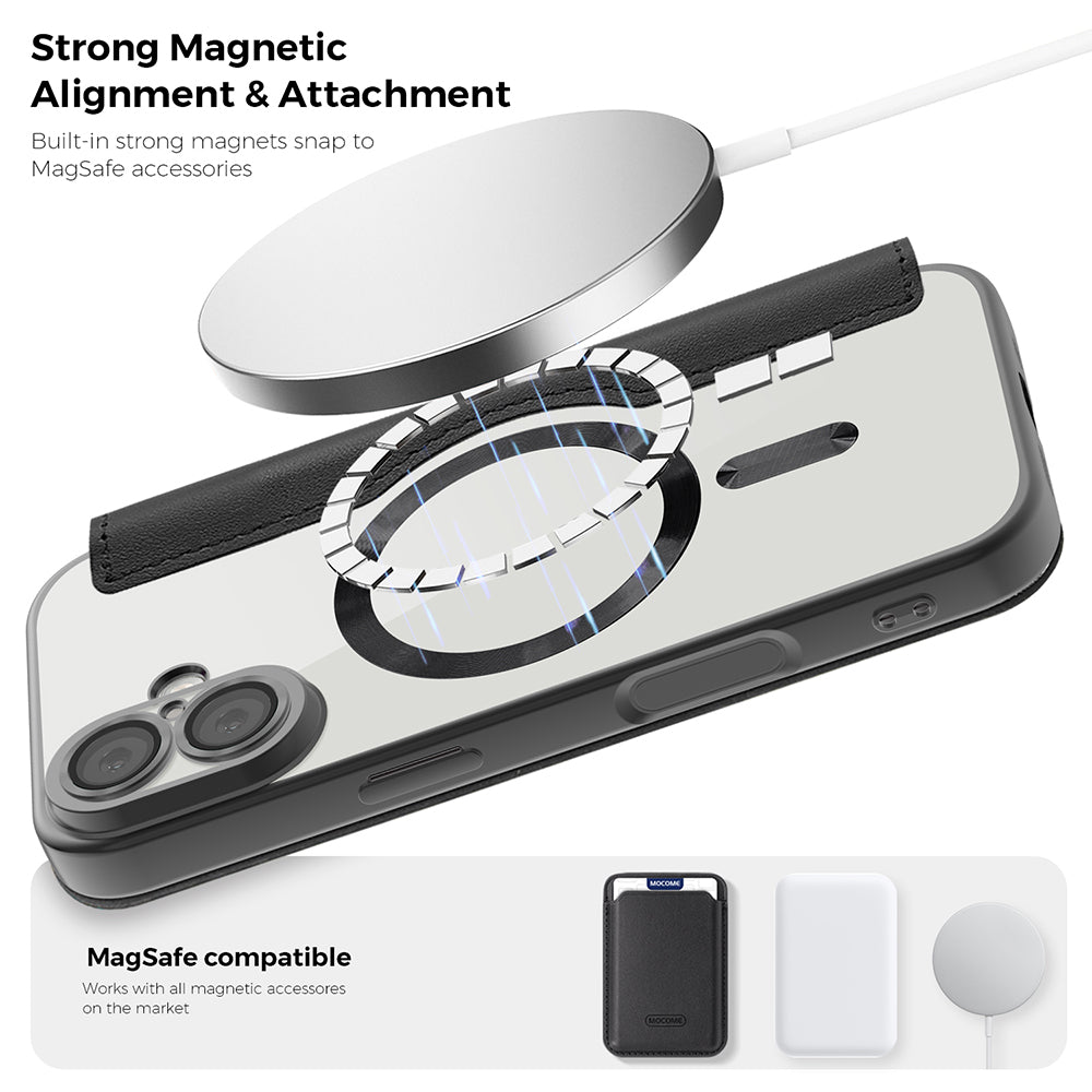 MagSafe tok Apple iPhone 17 Pro-hoz, Techsuit, SmartMag Book, Szürke