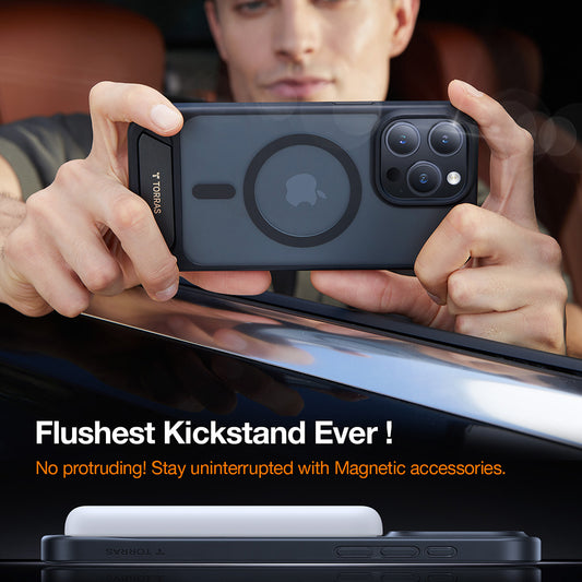 MagSafe tok Apple iPhone 17 Pro-hoz, Torras, Pstand, Fekete