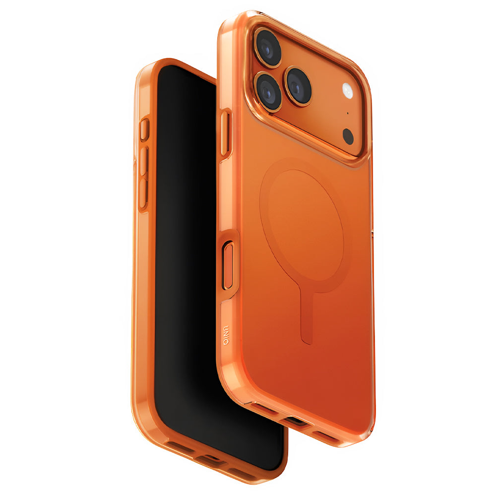 MagSafe tok Apple iPhone 17 Pro-hoz, UNIQ, Clario MagClick, Narancssárga