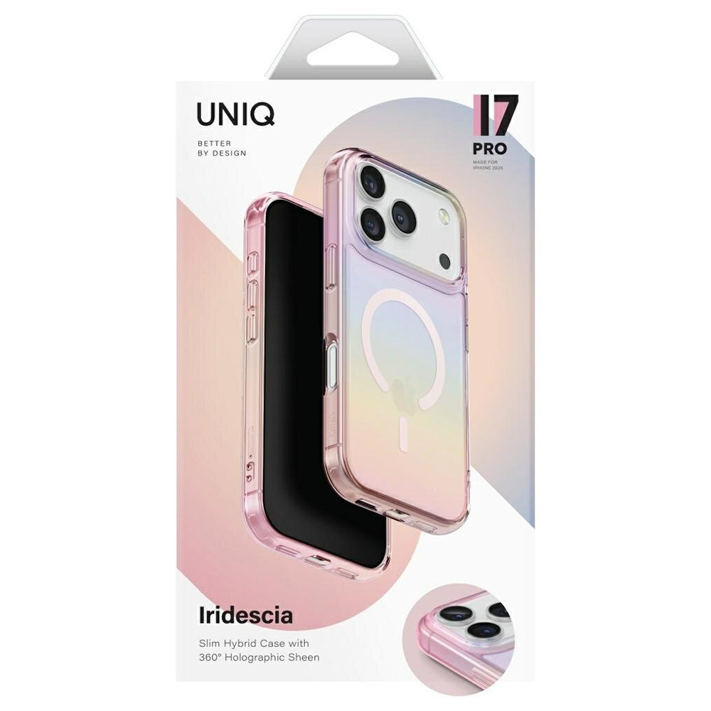MagSafe Case for Apple iPhone 17 Pro, UNIQ, Iridescia MagClick, Pastel Blue