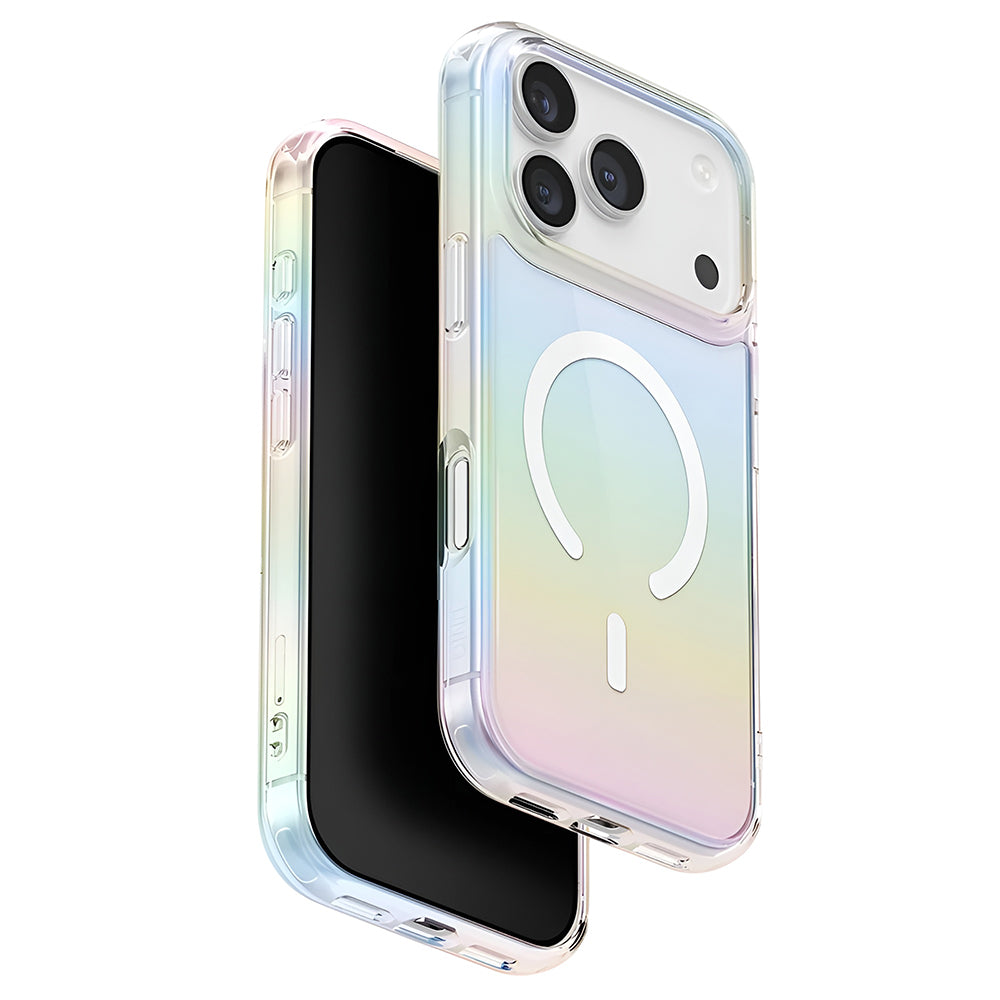 MagSafe tok Apple iPhone 17 Pro-hoz, UNIQ, Iridescia MagClick, Többszínű