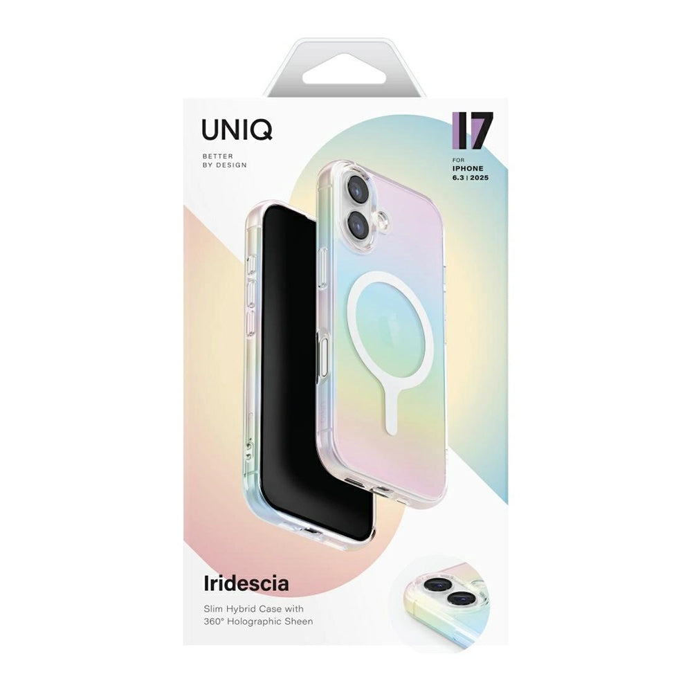 MagSafe tok Apple iPhone 17 Pro-hoz, UNIQ, Iridescia MagClick, Többszínű