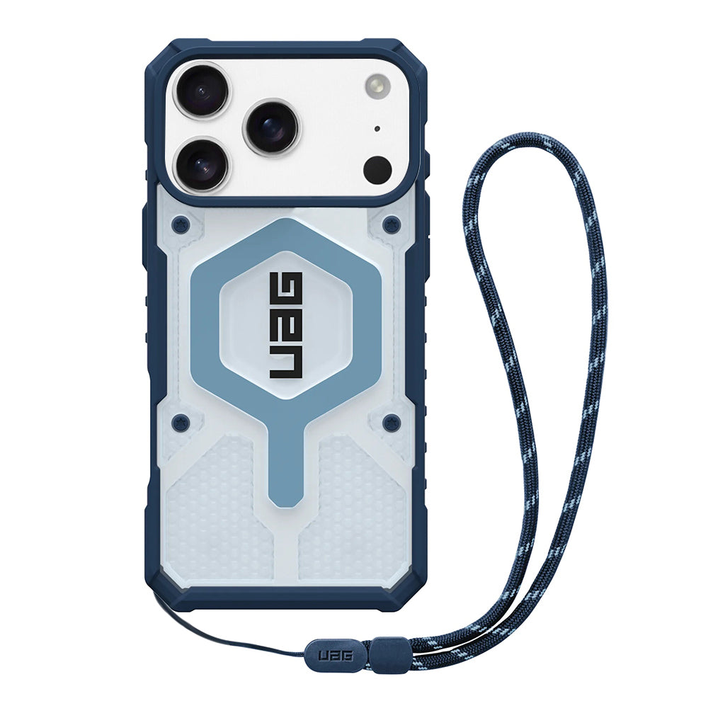 MagSafe tok Apple iPhone 17 Pro-hoz, Urban Armor Gear, Pathfinder Clear with Lanyard, Kék