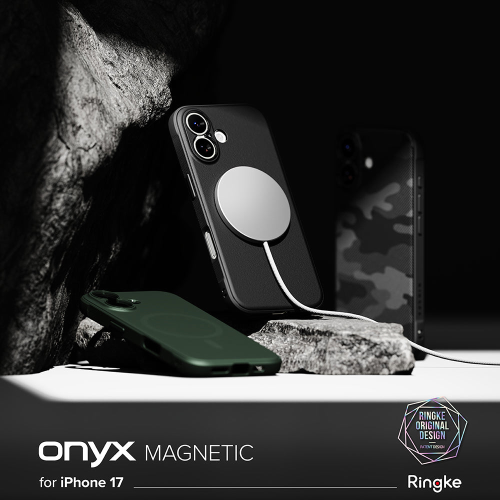 MagSafe tok Apple iPhone 17-hez, Ringke, Onyx, Fekete