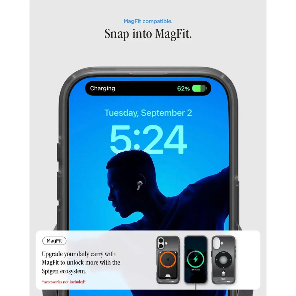MagSafe tok Apple iPhone 17-hez, Spigen, Ultra Hybrid Classic, Fekete
