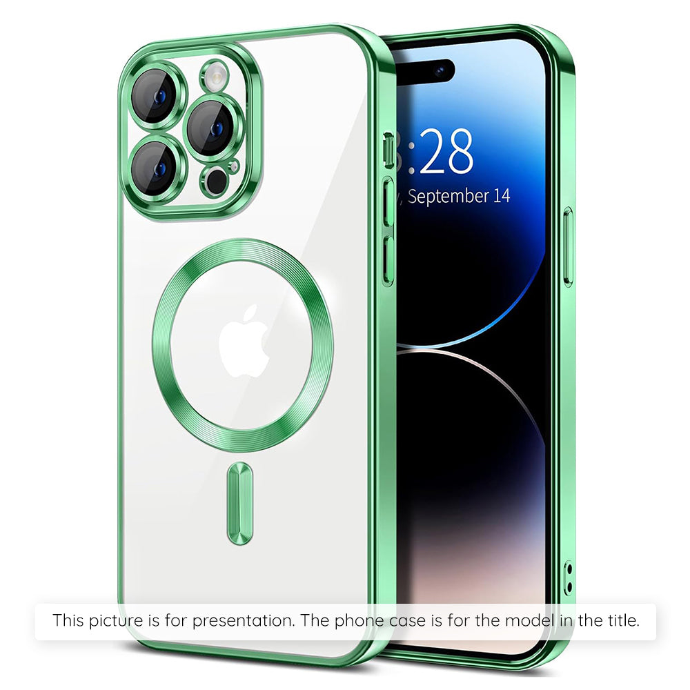 MagSafe tok Apple iPhone 17-hez, Techsuit, Luxury Crystal, Világoszöld