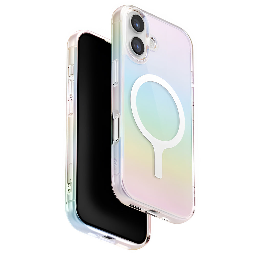 MagSafe tok Apple iPhone 17-hez, UNIQ, Iridescia MagClick, Többszínű