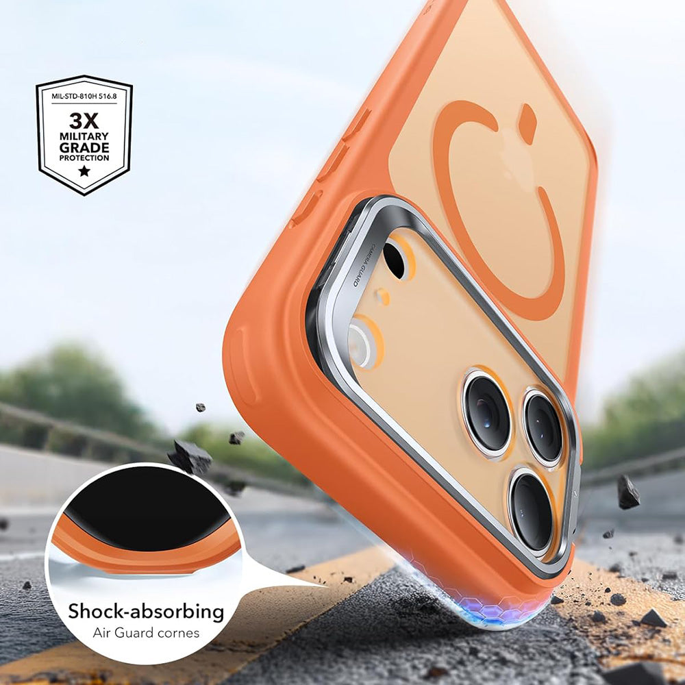 MagSafe Case for Apple iPhone 18 Pro / 17 Pro, ESR, Classic Hybrid Kickstand, Satin Orange