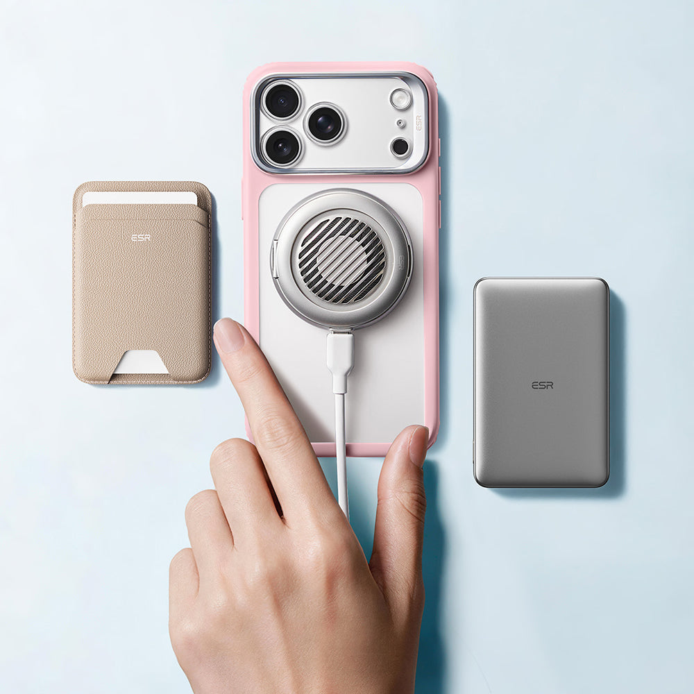 MagSafe tok Apple iPhone 18 Pro / 17 Pro számára, ESR, Classic Hybrid Kickstand, Rózsaszín Szatén