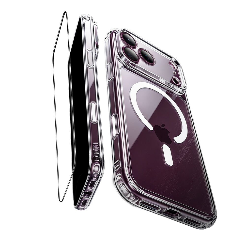MagSafe tok Apple iPhone 18 Pro / 17 Pro-hoz, ESR, Classic Hybrid képernyővédővel, átlátszó