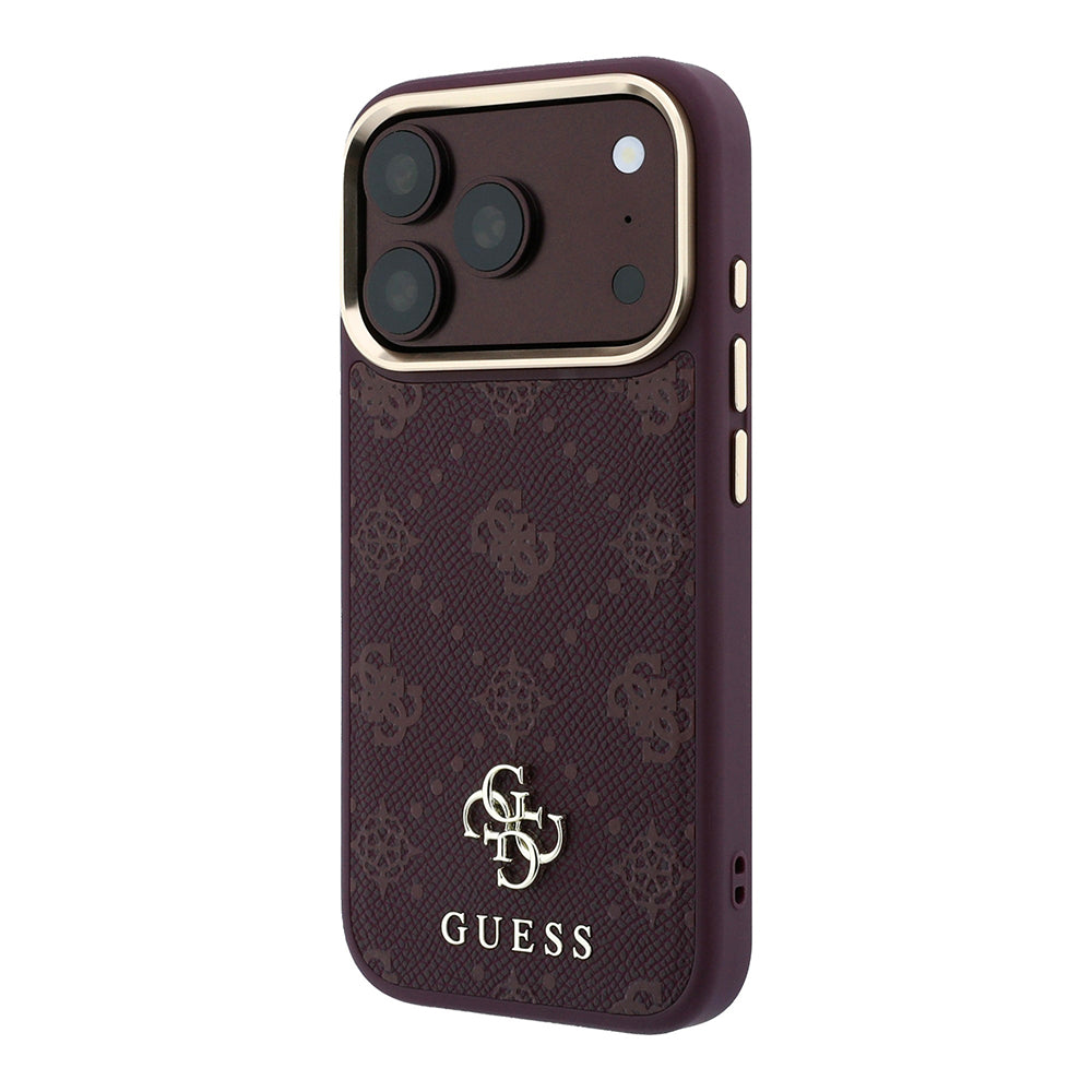 MagSafe tok Apple iPhone 18 Pro / 17 Pro-hoz, Guess, Peony 4G Kis Logó, Bordó