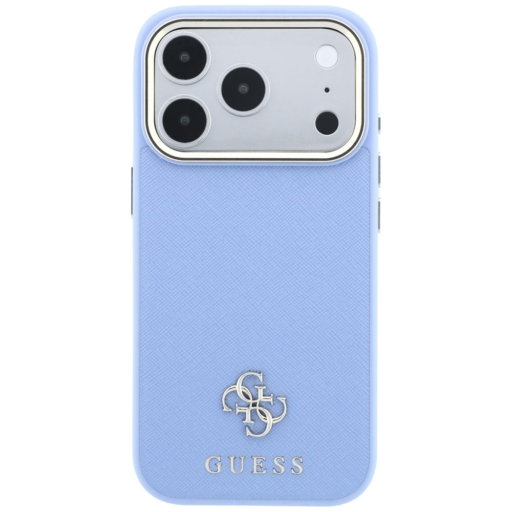 MagSafe tok Apple iPhone 18 Pro / 17 Pro-hoz, Guess, Saffiano Small 4G Classic, Kék