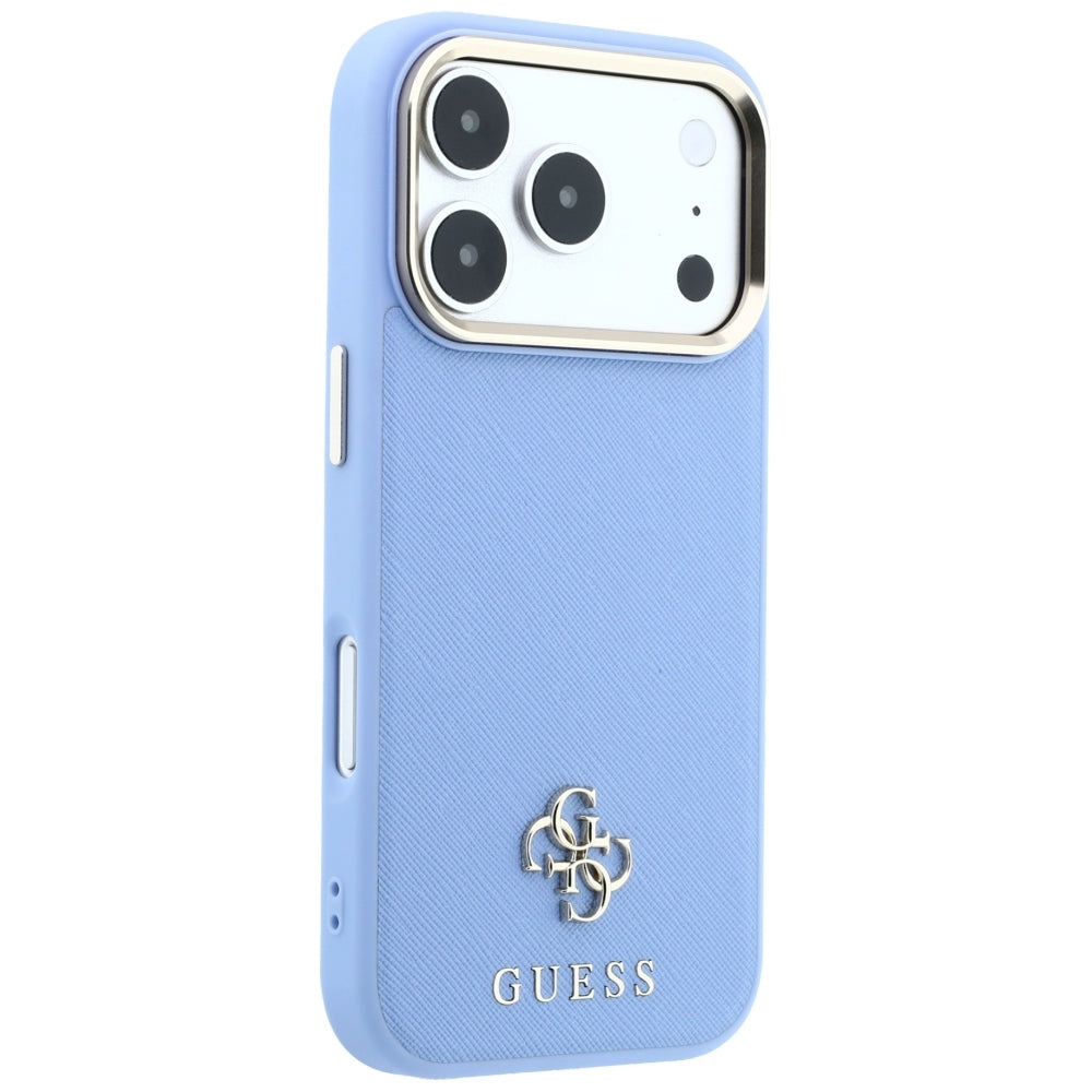 MagSafe tok Apple iPhone 18 Pro / 17 Pro-hoz, Guess, Saffiano Small 4G Classic, Kék