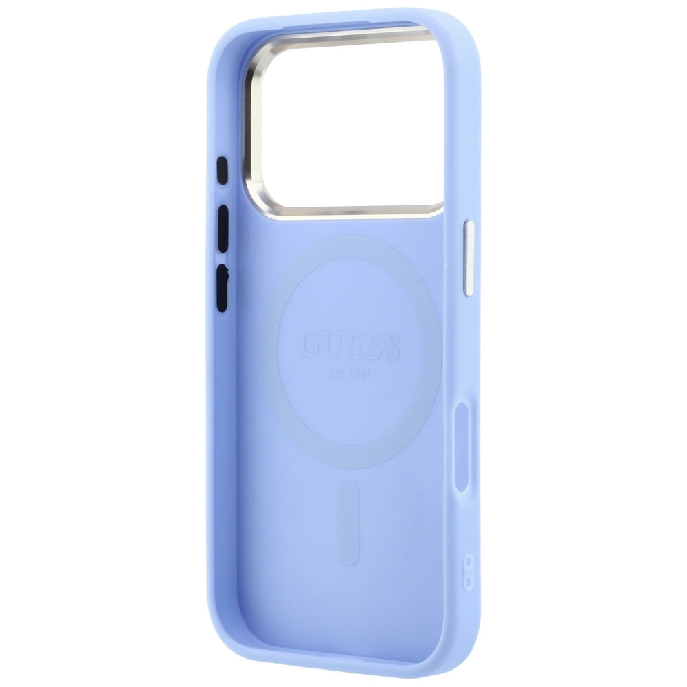MagSafe tok Apple iPhone 18 Pro / 17 Pro-hoz, Guess, Saffiano Small 4G Classic, Kék