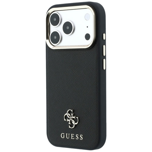 MagSafe tok Apple iPhone 18 Pro / 17 Pro-hoz, Guess, Saffiano Small 4G Classic, Fekete